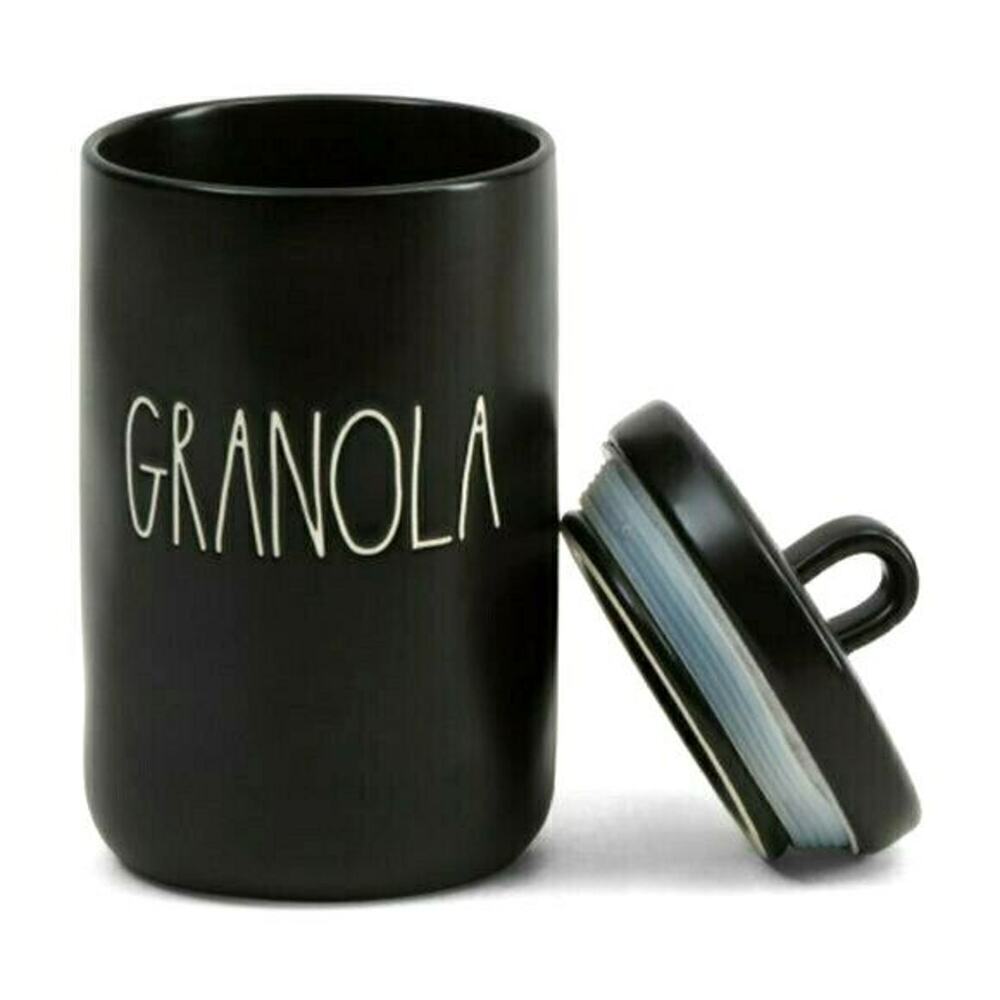 New RAE DUNN Ceramic Granola Loop Lid Canister